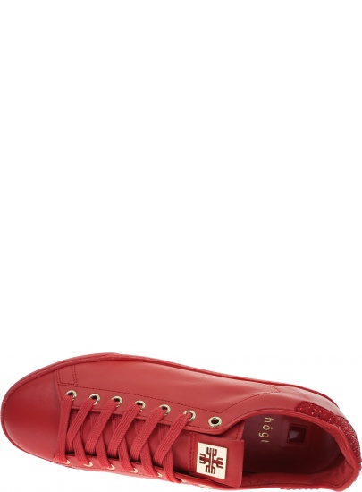 Czerwone Skórzane Trampki HOGL GLAMMY Swarovski® crystals 8-10 0350