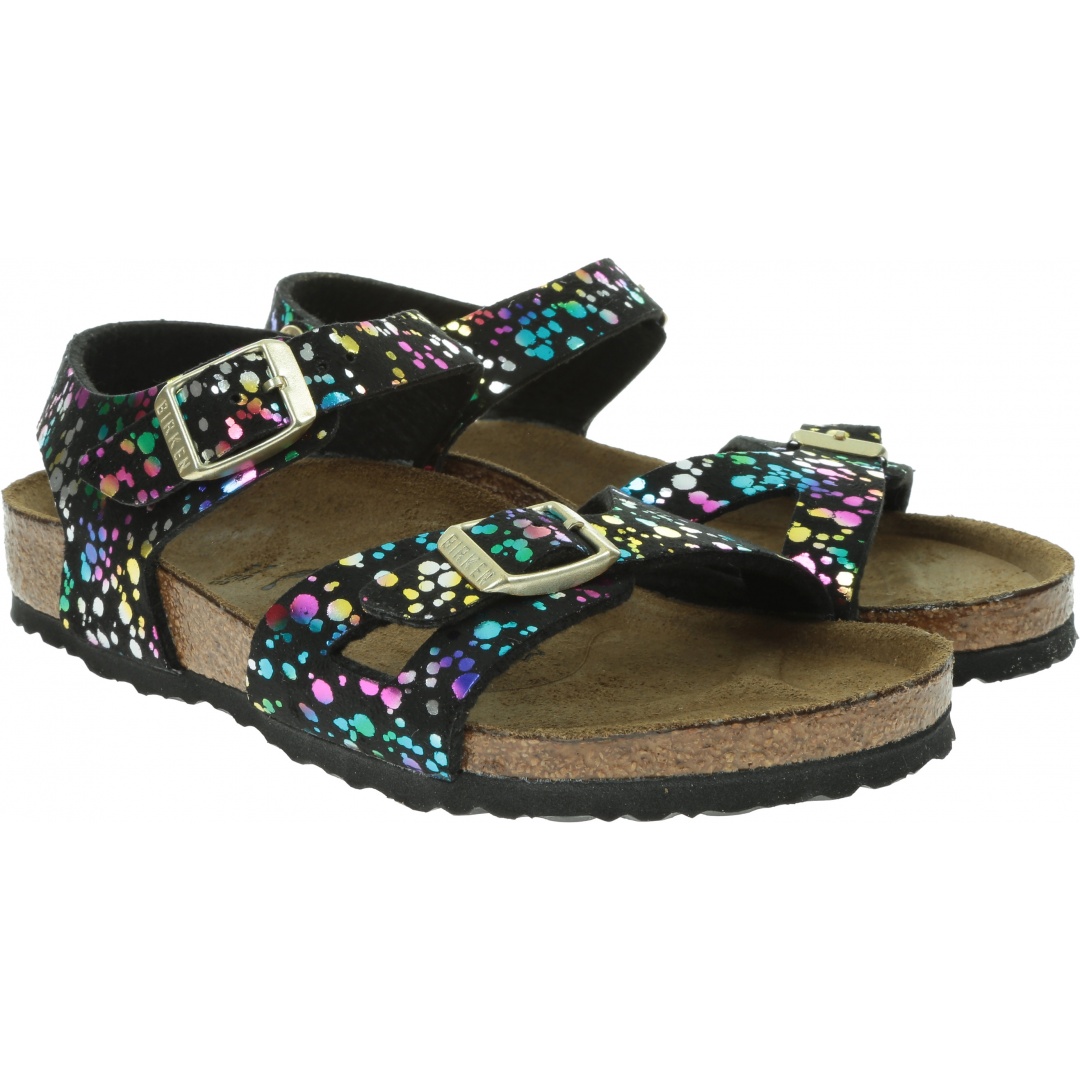 Sandały BIRKENSTOCK Rio Kids 1015989 Confetti Black