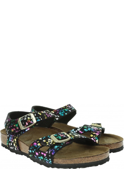 Sandały BIRKENSTOCK Rio Kids 1015989 Confetti Black