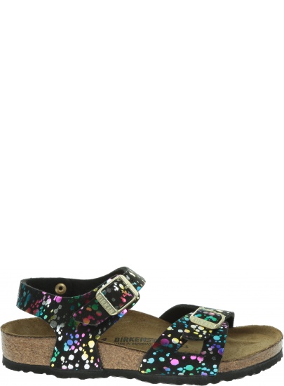 Sandały BIRKENSTOCK Rio Kids 1015989 Confetti Black
