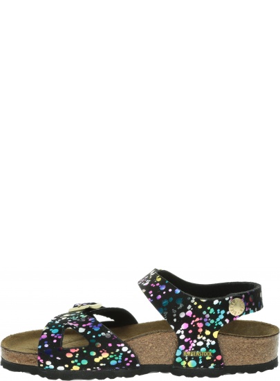 Sandały BIRKENSTOCK Rio Kids 1015989 Confetti Black