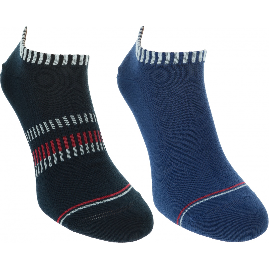 Kolorowe Skarpetki Stopki 2 pary TOMMY HILFIGER 320213001 322 (2-PAK)
