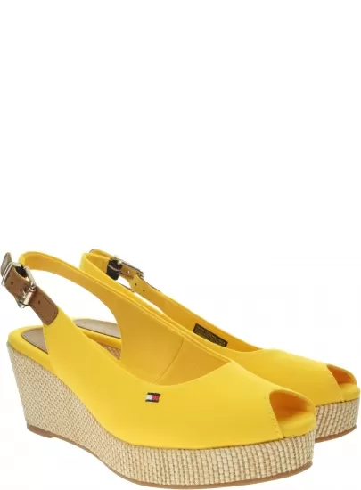Espadryle Damskie TOMMY HILFIGER Iconic Elba Sling Back Wedge FW0FW04788