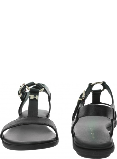 Sandały Damskie TOMMY HILFIGER Feminine Leather Flat Sandal FW0FW04882 BDS