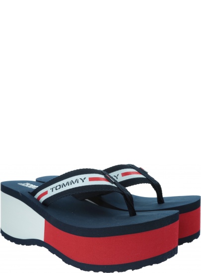 Japonki Damskie TOMMY HILFIGER Chunky Tape Beach Sandal EN0EN00855 C87