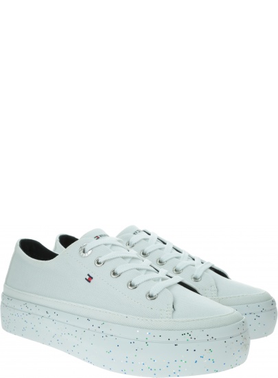 Sneakersy Damskie TOMMY HILFIGER Glitter Flatform Sneaker FW0FW04693 YBS