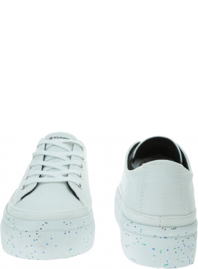Sneakersy Damskie TOMMY HILFIGER Glitter Flatform Sneaker FW0FW04693 YBS