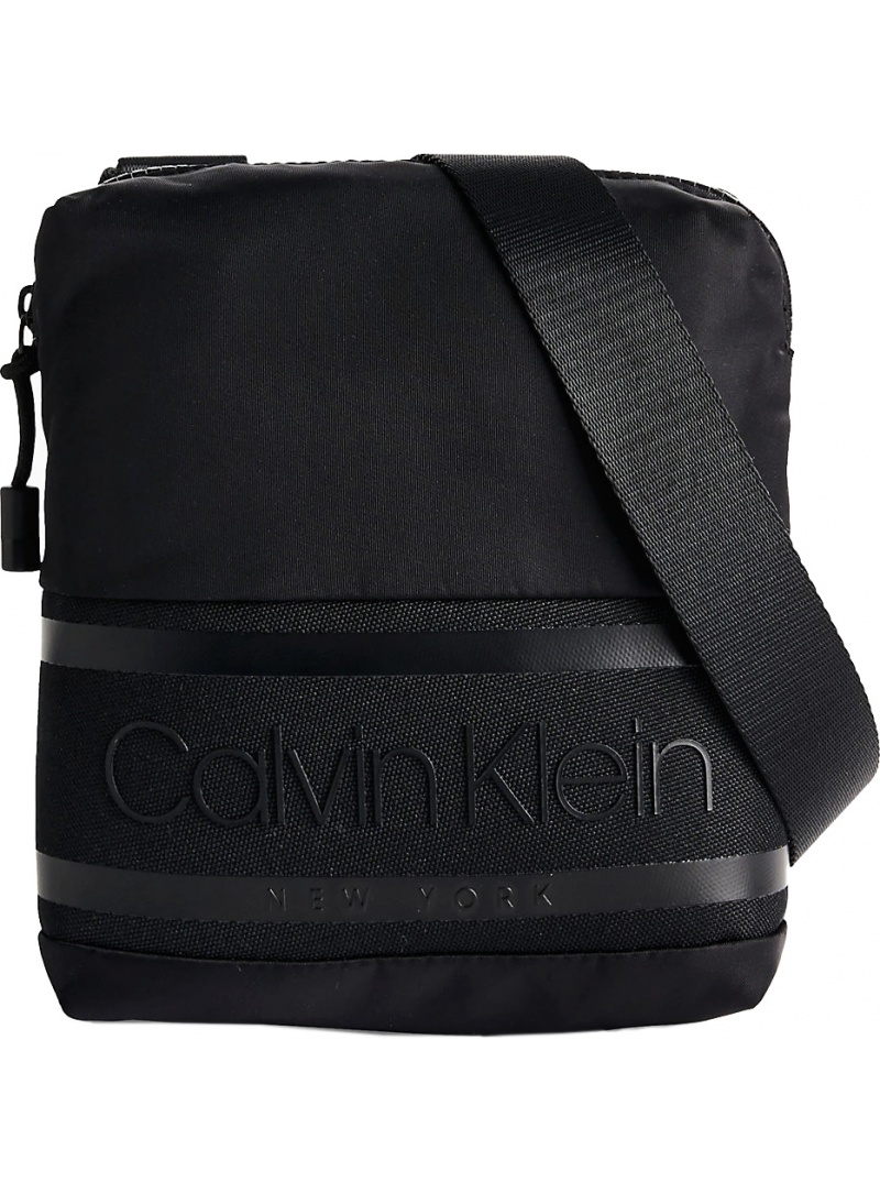 Czarna Listonoszka Saszetka CALVIN KLEIN Striped Logo Mini Re Black Czarna Listonoszka Saszetka CALVIN KLEIN Striped Logo Mini Re Black