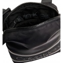 Czarna Listonoszka Saszetka CALVIN KLEIN Striped Logo Mini Re Black