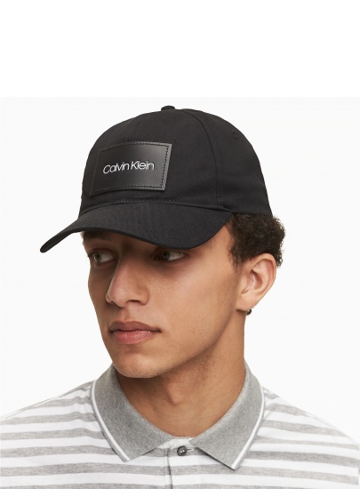 Czapka z Daszkiem CALVIN KLEIN Leather Patch Bb Cap K50K505490 BAX