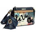 Listonoszka ANEKKE Couture Blue Textile Shoulder Bag 29882-60 2
