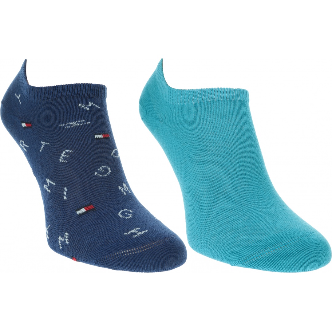 Kolorowe Skarpetki Stopki 2 pary TOMMY HILFIGER 320404001 005 (2-PAK)