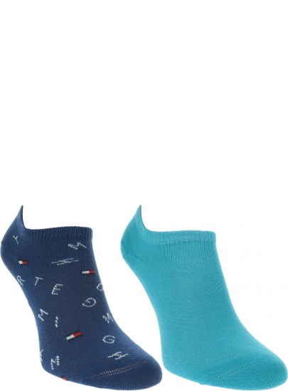 Kolorowe Skarpetki Stopki 2 pary TOMMY HILFIGER 320404001 005 (2-PAK)