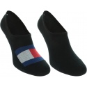 Czarne Skarpetki Stopki 2 pary TOMMY HILFIGER 320208001 200 (2-PAK)