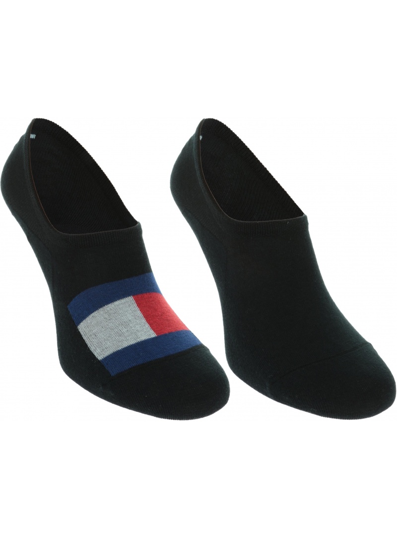 Czarne Skarpetki Stopki 2 pary TOMMY HILFIGER 320208001 200 (2-PAK)