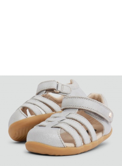 Srebrne Zabudowane Sandały BOBUX Jump Silver 723425a