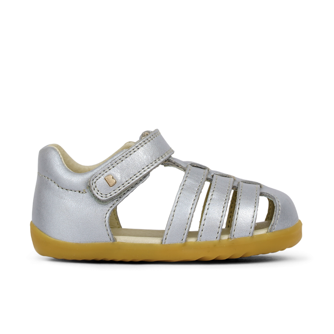 Srebrne Zabudowane Sandały BOBUX Jump Silver 723425a