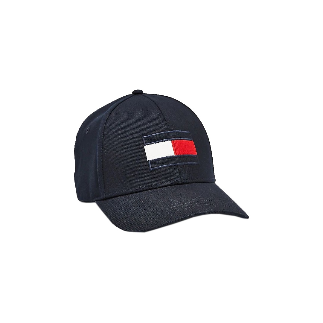 Granatowa Czapka z Daszkiem TOMMY HILFIGER Big Flag Cap AM0AM04508 DW5
