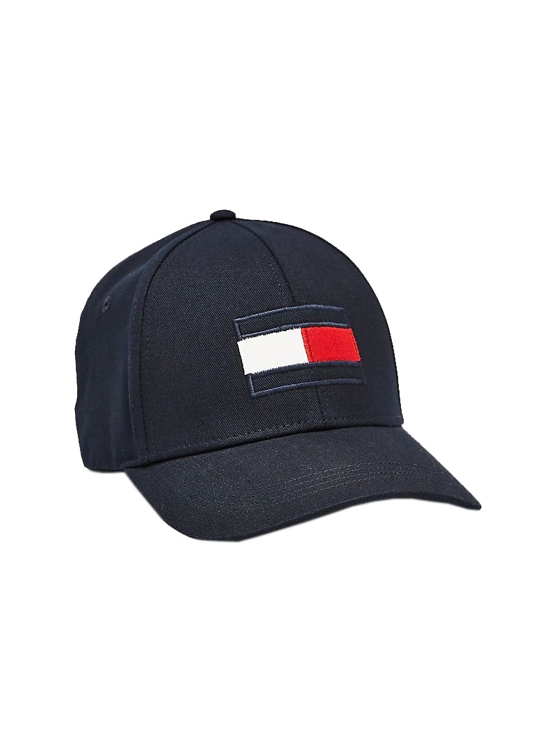 Granatowa Czapka z Daszkiem TOMMY HILFIGER Big Flag Cap AM0AM04508 DW5