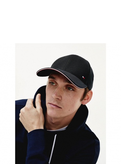 Czarne Czapka z Daszkiem TOMMY HILFIGER Elevated Corporate Cap AM0AM05763