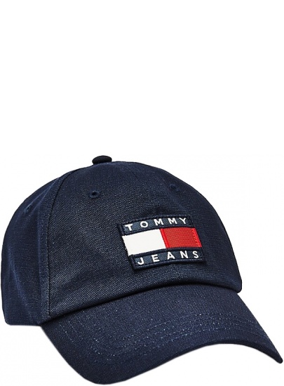 Granatowa Czapka z Daszkiem TOMMY HILFIGER Tjm Heritage Cap AM0AM05953 CBK