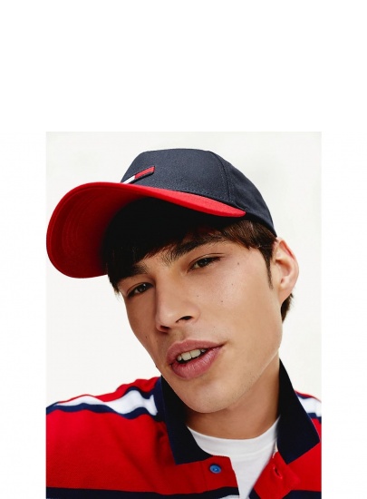 Granatowa Czapka z Daszkiem TOMMY HILFIGER Tjm Flag Cap AM0AM05956 0F6