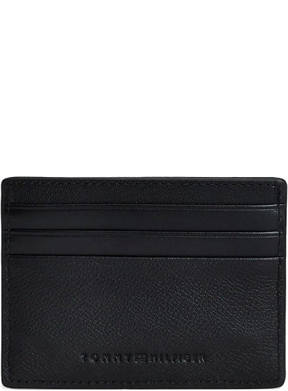Mały Portfel na Karty TOMMY HILFIGER Th Solid Cc Holder AM0AM05846 BDS