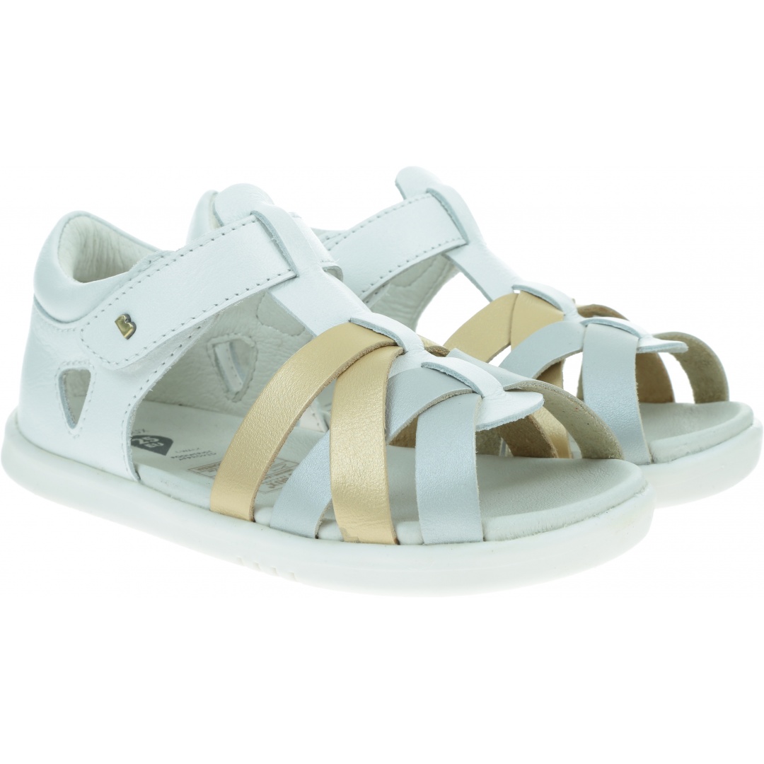 Białe Sandały BOBUX Tropicana White + Gold + Silver 634309