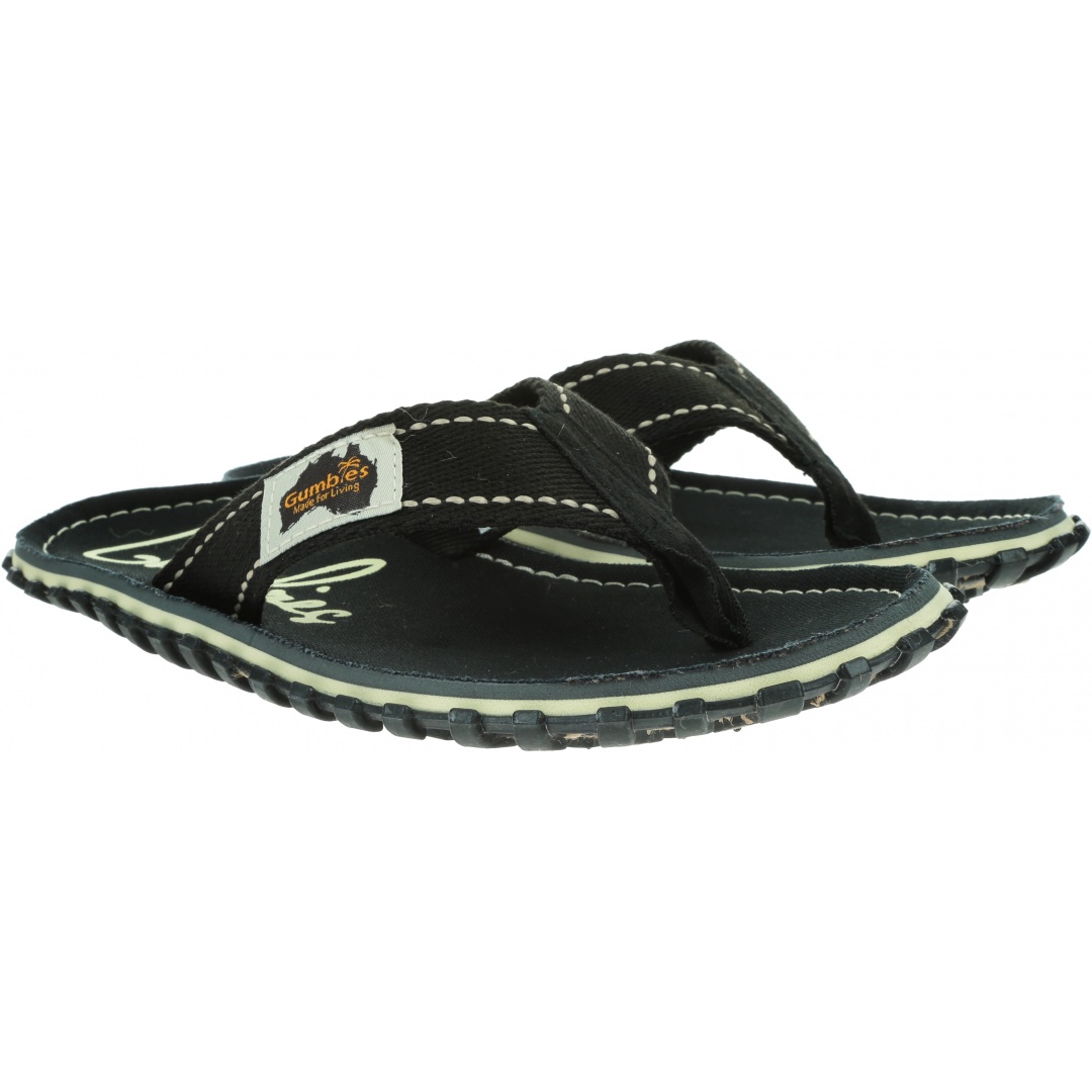 Japonki GUMBIES Islander Canvas Black