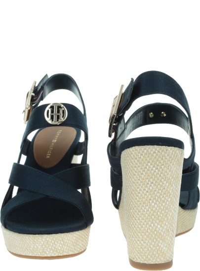 Espadryle Damskie TOMMY HILFIGER Basic Hardware High Wedge Sandal