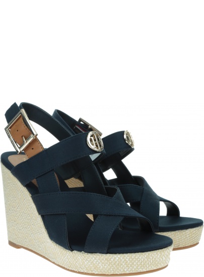 Espadryle Damskie TOMMY HILFIGER Basic Hardware High Wedge Sandal