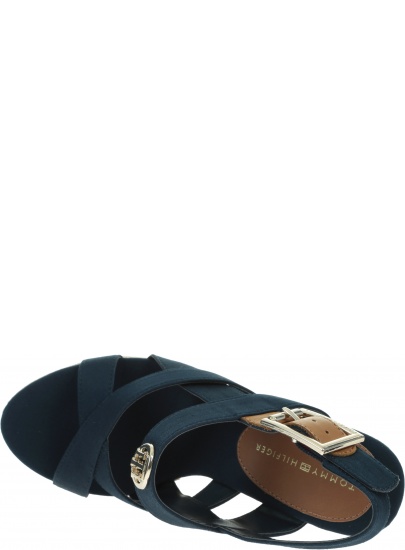 Espadryle Damskie TOMMY HILFIGER Basic Hardware High Wedge Sandal