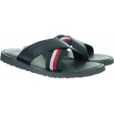 Klapki Męskie TOMMY HILFIGER Criss Cross Leather Sandal FM0FM02120 403