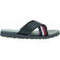 Klapki Męskie TOMMY HILFIGER Criss Cross Leather Sandal FM0FM02120 403