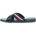 Klapki Męskie TOMMY HILFIGER Criss Cross Leather Sandal FM0FM02120 403