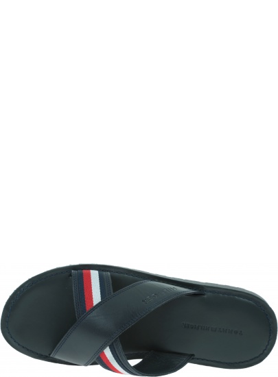 Klapki Męskie TOMMY HILFIGER Criss Cross Leather Sandal FM0FM02120 403