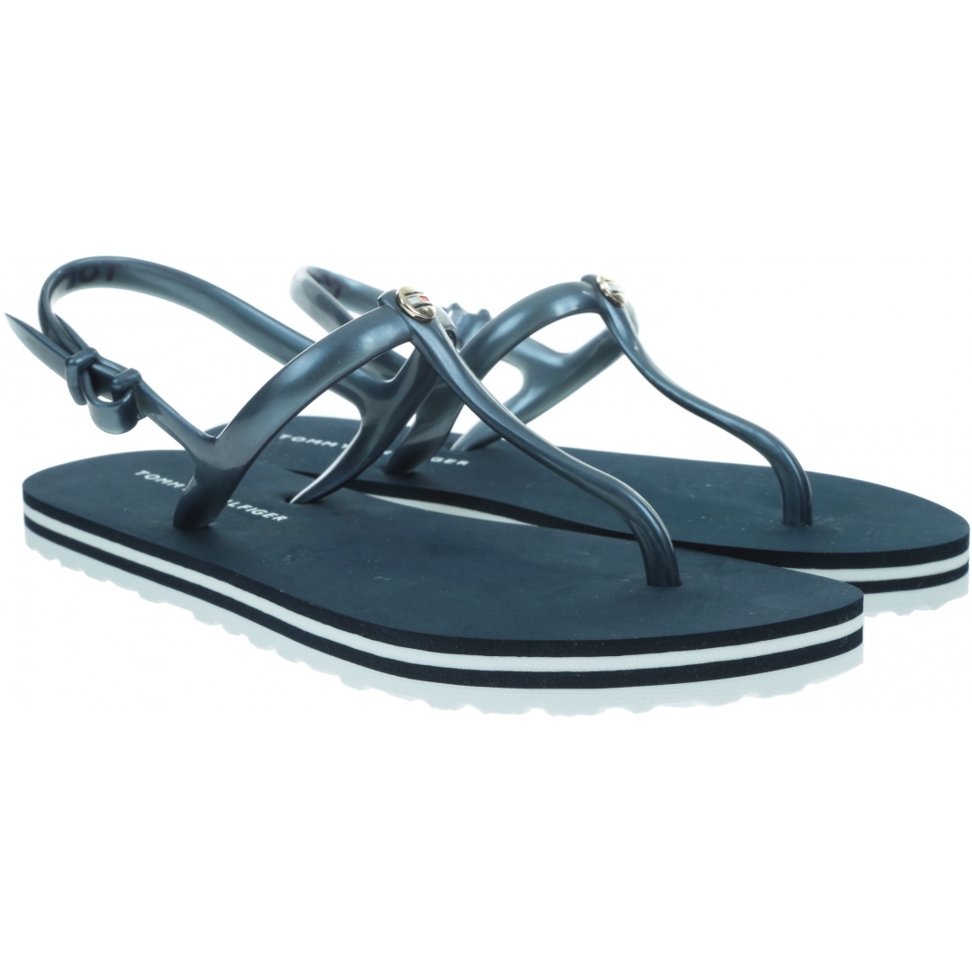 Japonki Damskie TOMMY HILFIGER Irredescent Flat Beach Sandal FW0FW04796 DW5