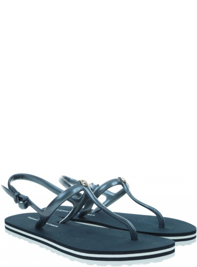 Japonki Damskie TOMMY HILFIGER Irredescent Flat Beach Sandal FW0FW04796 DW5