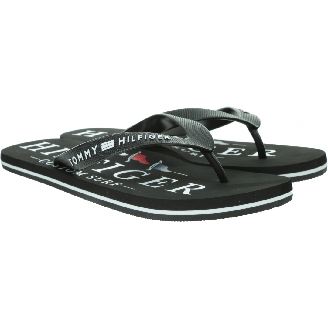 Japonki Męskie TOMMY HILFIGER Nautical Print Beach Sandal FM0FM02699 BDS