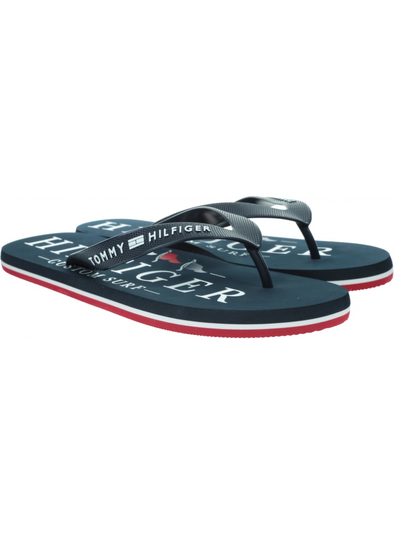 Japonki Męskie TOMMY HILFIGER Nautical Print Beach Sandal FM0FM02699 DW5