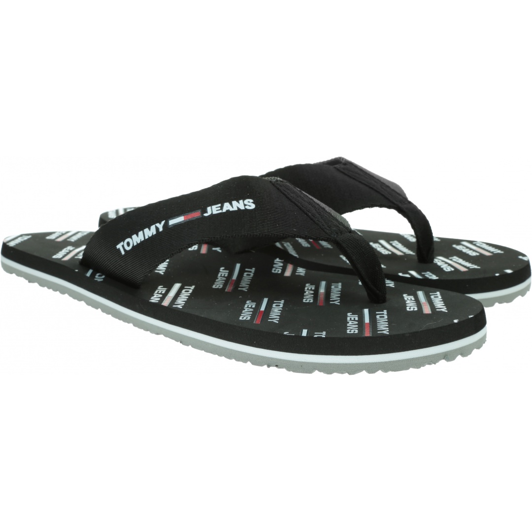 Japonki Męskie TOMMY HILFIGER Tommy Jeans Print Beach Sandal EM0EM00451 BDS