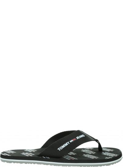 Japonki Męskie TOMMY HILFIGER Tommy Jeans Print Beach Sandal EM0EM00451 BDS