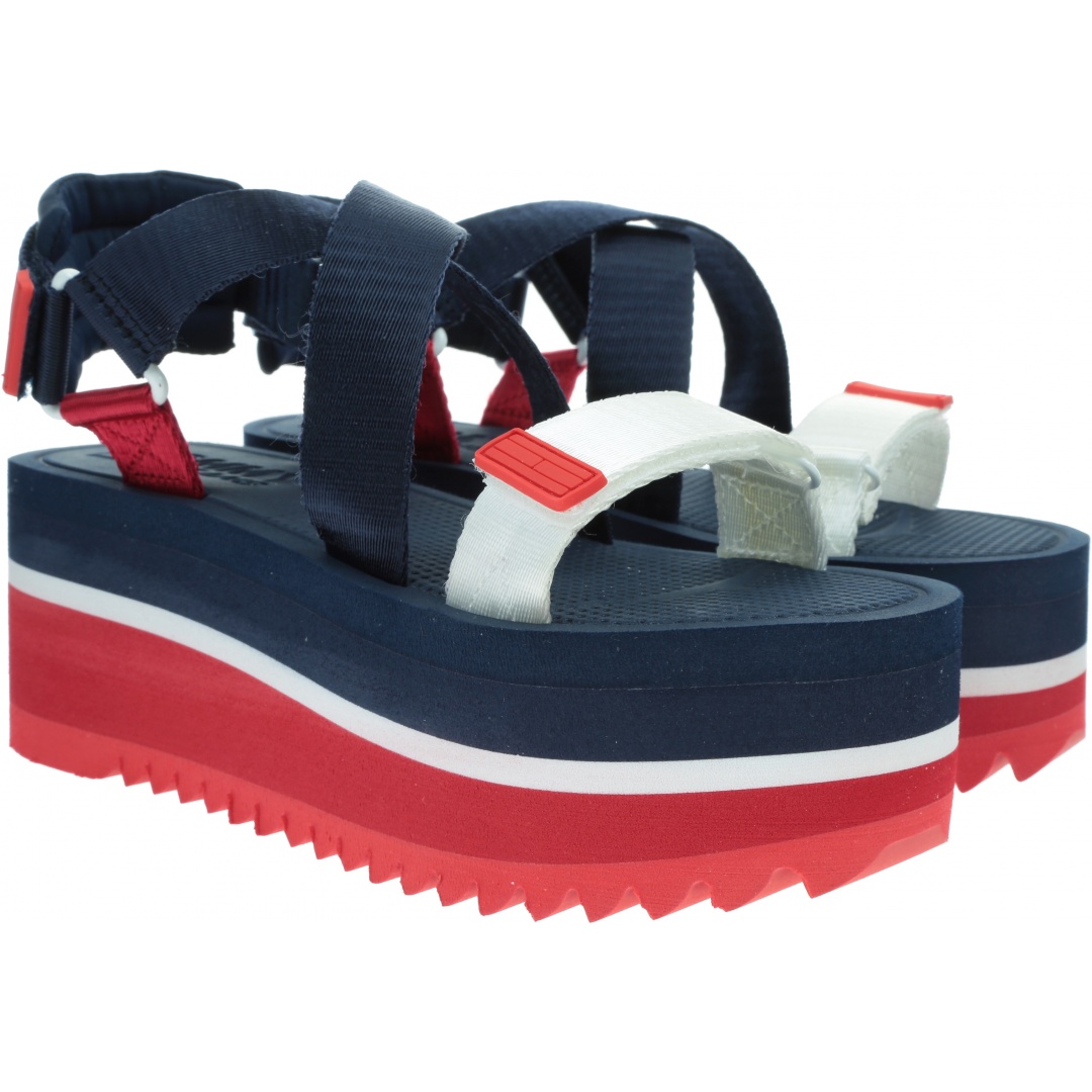 Sandały Damskie TOMMY HILFIGER Pop Color Flatform Sandal EN0EN00847 C87