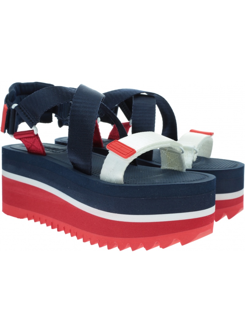 Sandały Damskie TOMMY HILFIGER Pop Color Flatform Sandal EN0EN00847 C87