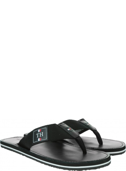 Japonki Męskie TOMMY HILFIGER Elevated Th Leather Beach Sandal FM0FM02692