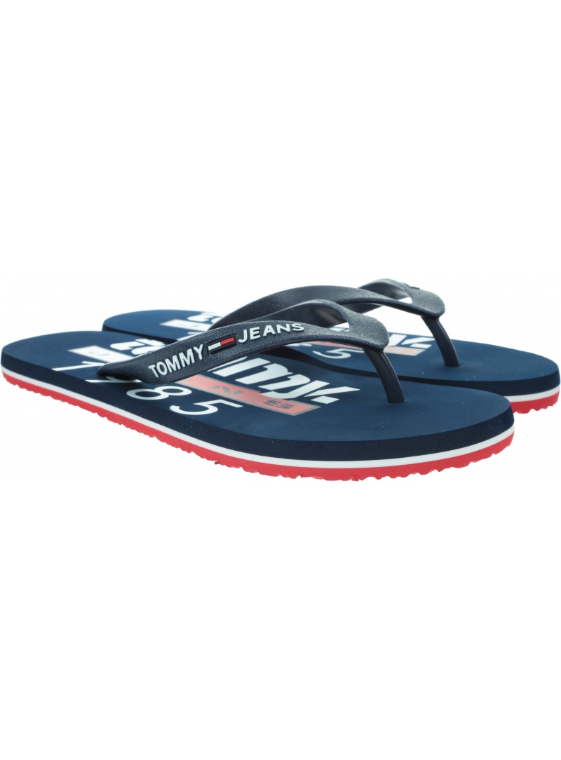 Japonki Męskie TOMMY HILFIGER Tommy Jeans Beach Sandal Print EM0EM00430 0KP