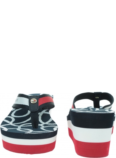 Japonki Damskie TOMMY HILFIGER Nautical High Wedge Beach Sandal FW0FW04806