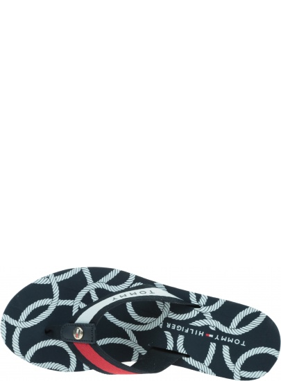 Japonki Damskie TOMMY HILFIGER Nautical High Wedge Beach Sandal FW0FW04806