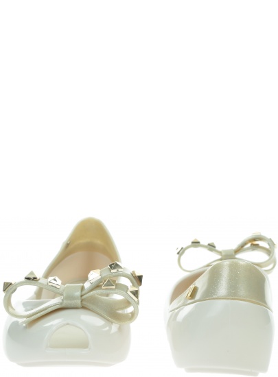 Cieliste Balerinki MELISSA Queen VIII Ad 32897 01664 Beige/White