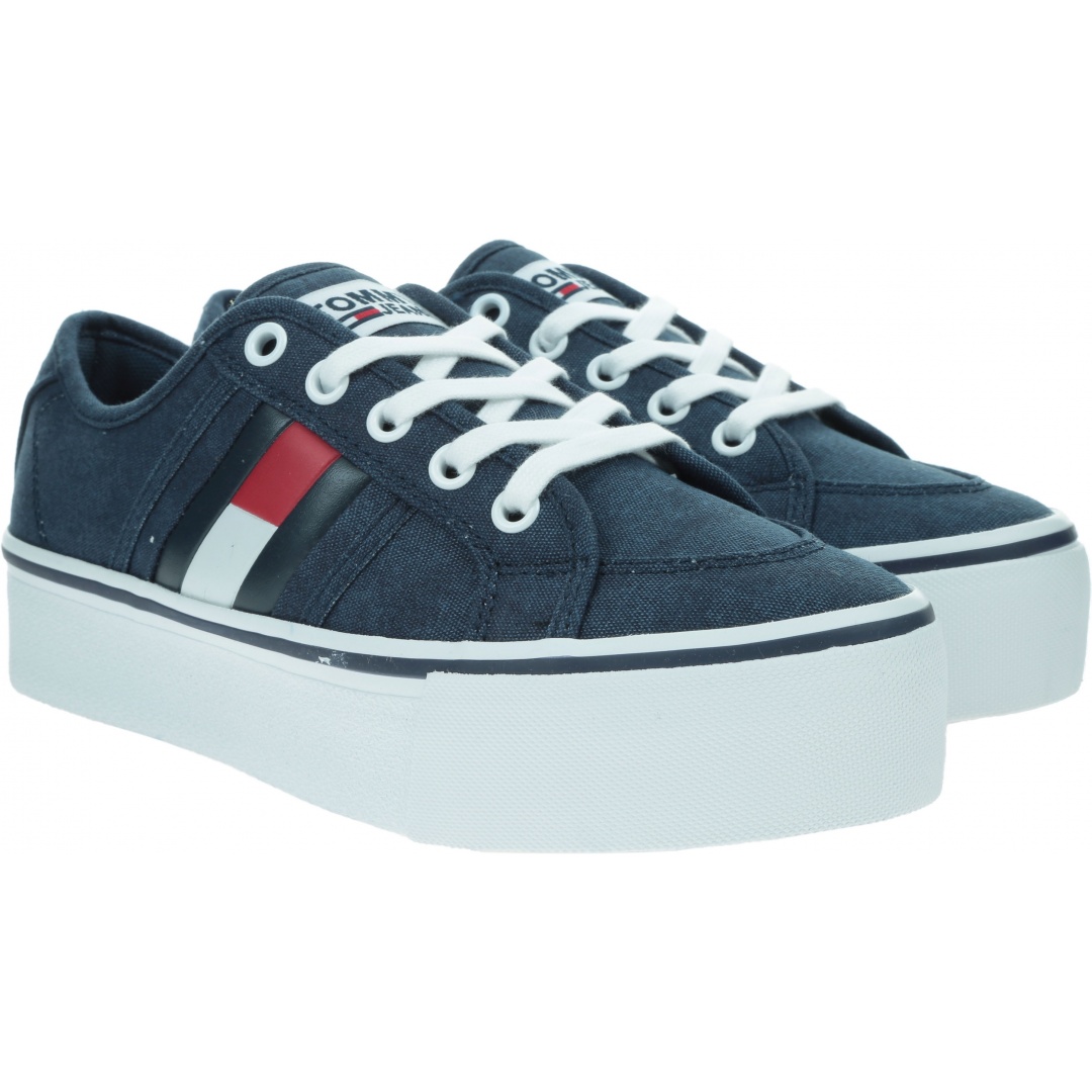 Sneakersy Damskie TOMMY JEANS Flatform Flag Sneaker EN0EN00944 C87